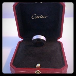 Authentic Cartier Platinum Diamond Love Ring